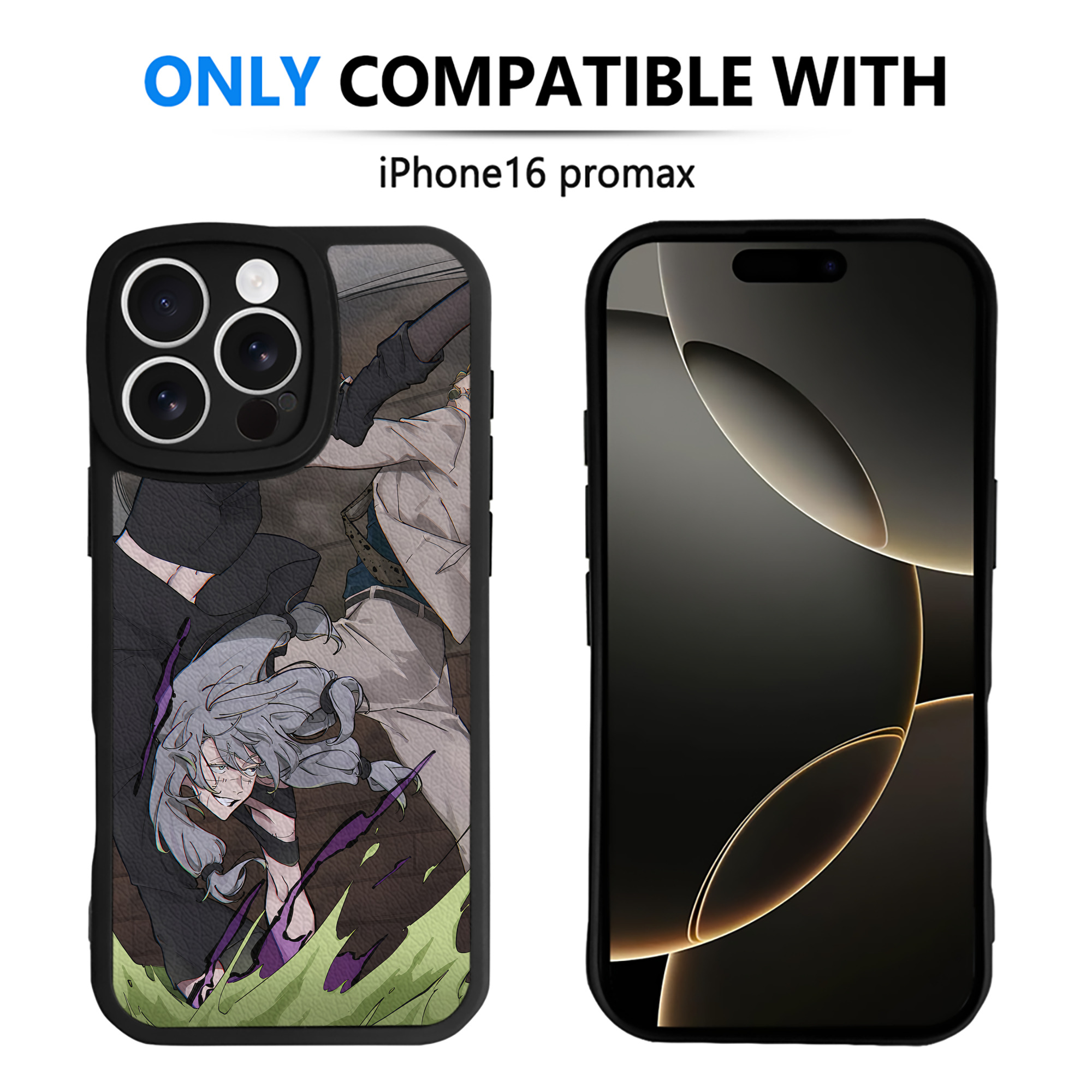 （画像用） 呪術廻戦 Jujutsu Kaisen 【iPhone 16シリーズ対応】シリコンスマホケース（レザー調） 材質：シリコン